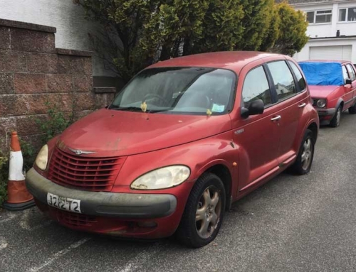 We need your help to remove abandoned Chrysler in communal parking bay
